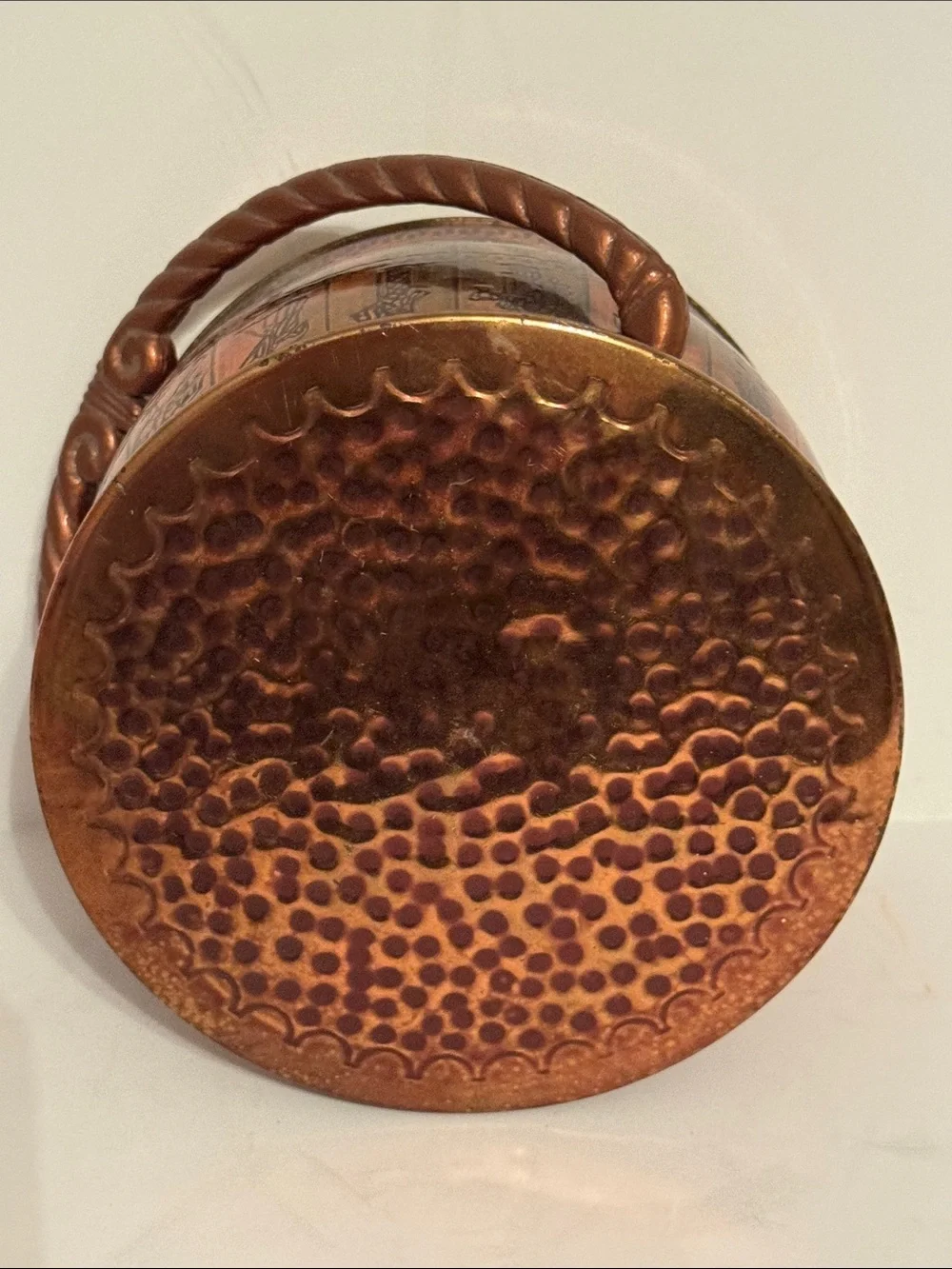Frida and Nada Copper-Tone Decorative Lidded Container. Made in Germany.